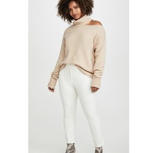 Veronica Beard | Rumi Stretch Cotton Off-White Cropped Ankle Pants NEW Size 14